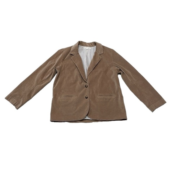 Xirena Jacket Women's Large Tan Corduroy Buttons Collared Blazer - Picture 4 of 15